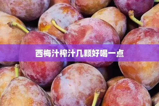 西梅汁榨汁几颗好喝一点
