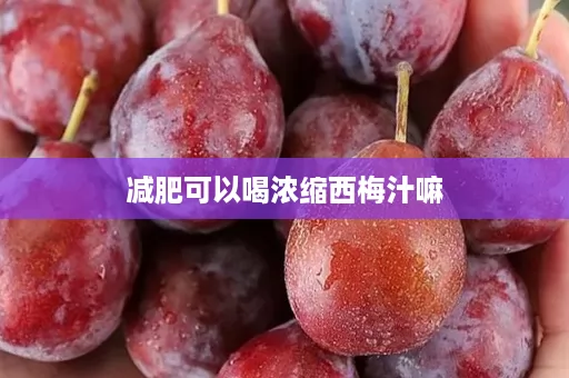 减肥可以喝浓缩西梅汁嘛