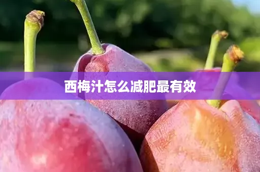 西梅汁怎么减肥最有效