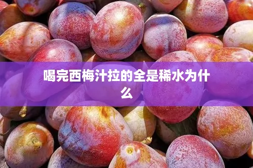 喝完西梅汁拉的全是稀水为什么