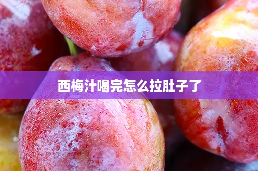 西梅汁喝完怎么拉肚子了