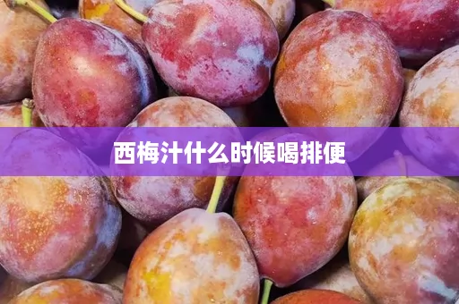 西梅汁什么时候喝排便