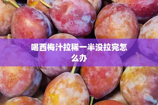 喝西梅汁拉稀一半没拉完怎么办