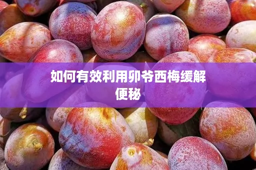 如何有效利用卯爷西梅缓解便秘