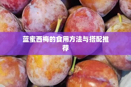 蓝蜜西梅的食用方法与搭配推荐