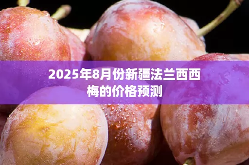 2025年8月份新疆法兰西西梅的价格预测